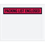 4 1/2" x 5 1/2" Red "Packing List Enclosed" Envelopes 1000/Case