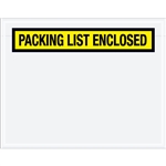 7" x 5 1/2" Yellow "Packing List Enclosed" Envelopes 1000/Case