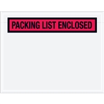7" x 5 1/2" Red "Packing List Enclosed" Envelopes 1000/Case