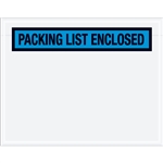 7" x 5 1/2" Blue "Packing List Enclosed" Envelopes 1000/Case