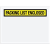 6 3/4" x 5" Yellow "Packing List Enclosed" Envelopes 1000/Case