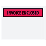 4 1/2" x 6" Red (Panel Face) "Invoice Enclosed" Envelopes 1000/Case