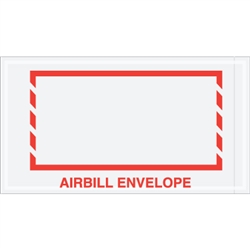 5 1/2" x 10" Red Border "Airbill Envelope" Document Envelopes 1000/Case