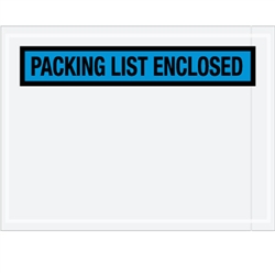 4 1/2" x 6" Blue "Packing List Enclosed" Envelopes 1000/Case