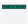 4 1/2" x 6" Green "Packing List Enclosed" Envelopes 1000/Case