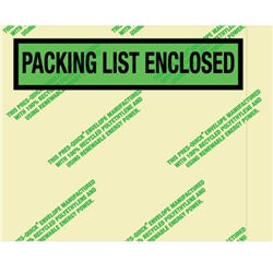 7 " x 5 1/2" Environmental "Packing List Enclosed" Envelopes 1000/Case