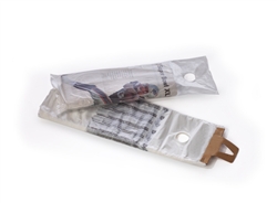 Newspaper Bag, Clear .4 Mil HDPE, 7.5" x 21" w/Hang Hole, 100/Header, 2000/Case