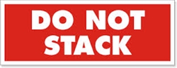 LABELS, 3" x 5", DO NOT STACK, RED, 500/ROLL