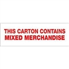 TAPE, PRINTED "THIS CARTON CONTAINS", 2" X 110 YD, 36/CS, WHITE/RED