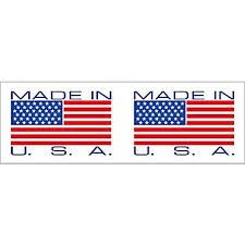 TAPE, PRINTED "MADE IN USA", 2" X 110 YD, 36/CS, WHITE/RED