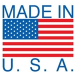 LABELS, 4" x 4", MADE IN USA/FLAG, 500/ROLL