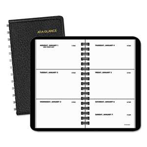 AT-A-GLANCE Weekly Planner, 2 1/2 x 4 1/2, Black, 2017