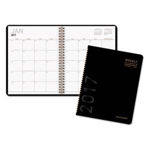 AT-A-GLANCE Contemporary Monthly Planner, 6 7/8 x 8 3/4, Black Cover, 2017