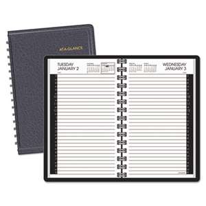 AT-A-GLANCE Daily Appointment Book with 30-Minute Appointments, 8 x 4 7/8, White, 2017