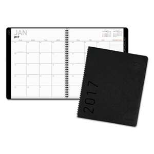 AT-A-GLANCE Contemporary Monthly Planner, Premium Paper, 8 7/8 x 11, Graphite Cover, 2017
