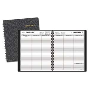 AT-A-GLANCE Weekly Planner Ruled for Open Scheduling, 6 3/4 x 8 3/4, Black, 2017