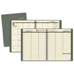 AT-A-GLANCE Recycled Weekly/Monthly Classic Appointment Book, 8 1/4 x 10 7/8, Green, 2017
