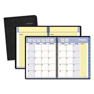 AT-A-GLANCE QuickNotes Monthly Planner, 6 7/8 x 8 3/4, Black, 2017