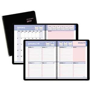 AT-A-GLANCE QuickNotes Weekly/Monthly Appointment Book, 8 x 9 7/8, Black/Pink, 2017