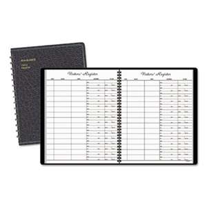 AT-A-GLANCE Recycled Visitor Register Book, Black, 8 1/2 x 11