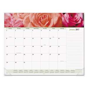 AT-A-GLANCE Floral Panoramic Desk Pad, 22 x 17, Floral, 2017