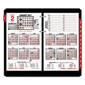 AT-A-GLANCE Burkhart's Day Counter Desk Calendar Refill, 4 1/2 x 7 3/8, White, 2017