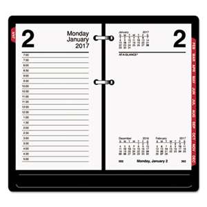 AT-A-GLANCE Desk Calendar Refill with Tabs, 3 1/2 x 6, White, 2017