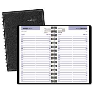 AT-A-GLANCE Daily Appointment Book with15-Minute Appointments, 8 x 4 7/8, Black, 2017