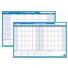 AT-A-GLANCE 30/60-Day Undated Horizontal Erasable Wall Planner, 36 x 24, White/Blue,