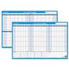 AT-A-GLANCE 90/120-Day Undated Horizontal Erasable Wall Planner, 36 x 24, White/Blue,
