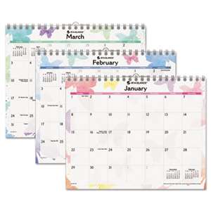 AT-A-GLANCE Watercolors Recycled Monthly Wall Calendar, 15 x 12, 2017