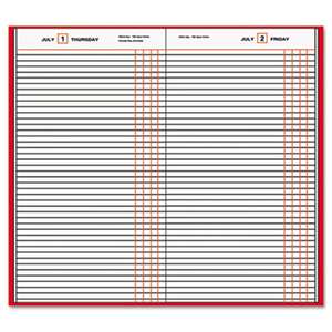 AT-A-GLANCE Standard Diary Recycled Daily Journal, Red, 7 11/16 x 12 1/8, 2017