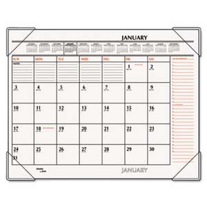 AT-A-GLANCE Two-Color Monthly Desk Pad Calendar, 22 x 17, 2017