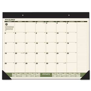 AT-A-GLANCE Recycled Monthly Desk Pad, 22 x 17, 2017