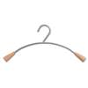 ALBA Metal and Wood Coat Hangers, 6/Set, Gray/Mahogany
