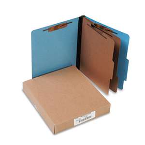 ACCO BRANDS, INC. ColorLife PRESSTEX Classification Folders, Letter, 6-Section, Light Blue, 10/Box