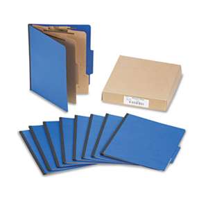 ACCO BRANDS, INC. ColorLife PRESSTEX Classification Folders, Letter, 6-Section, Dark Blue, 10/Box