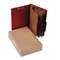 ACCO BRANDS, INC. Pressboard 25-Pt Classification Folders, Legal, 8-Section, Earth Red, 10/Box