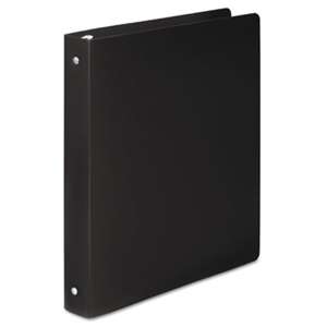 ACCO BRANDS, INC. ACCOHIDE Poly Round Ring Binder, 35-pt. Cover, 1" Cap, Black