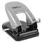 ACCENTRA, INC. inDULGE Two-Hole Punch, 40-Sheet Capacity, Black/Silver