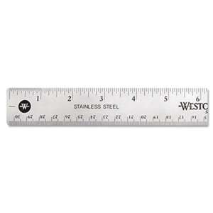 ACME UNITED CORPORATION Stainless Steel Office Ruler With Non Slip Cork Base, 12"