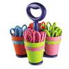 ACME UNITED CORPORATION School Scissors Caddy w/24 Pairs of Kids' Scissors w/Microban, 5" Blunt