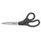 ACME UNITED CORPORATION KleenEarth Basic Plastic Handle Scissors, 7" Long, Pointed, Black