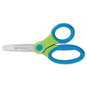 ACME UNITED CORPORATION Titanium Bonded Kids Scissors, 5" Long, Rounded, Assorted Colors