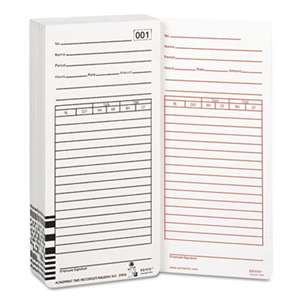 ACRO PRINT TIME RECORDER Time Card for Es1000 Electronic Totalizing Payroll Recorder, 100/Pack