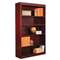 ALERA Square Corner Wood Veneer Bookcase, Five-Shelf, 35-5/8 x 11-3/4 x 60, Mahogany