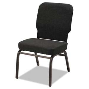 ALERA Oversize Stack Chair, Black Fabric Upholstery, 2/Carton