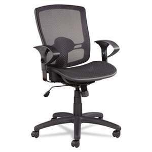 ALERA Alera Etros Series Mesh Mid-Back Synchro Tilt Chair, Mesh Back/Seat, Black