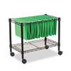 ALERA Single-Tier Rolling File Cart, 24w x 14d x 21h, Black