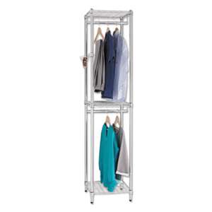 ALERA Wire Shelving Garment Tower, 18w x 18d x 81 3/4h, Silver